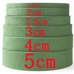 Cloth Straps, Binding Straps, Nylon Straps, Polypropylene Straps, Polyester-Cotton Army Green Thickened Backpack Straps, Canvas Straps, Luggage Straps, One Roll