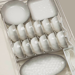 Bowl and Plate Set for Home Use 2025 New Model High-Value Ceramic Bowls, Chopsticks, Plates, Underglaze Color Bowlware, Dishware, Tableware Set