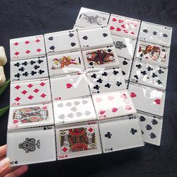 Hong Kong-Style Imitation Playing Card Crystal Glass Mosaic Tea Restaurant Game Room Art Background Wall Stickers Bathroom Bar Counter