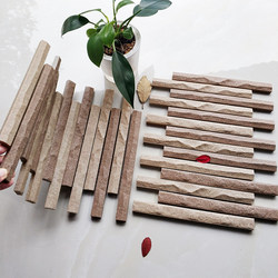 Medieval Style Long Full-Body Ceramic Mosaic Antique Cultural Stone Background Wall Tiles Outdoor House Chopstick Tiles Landscape