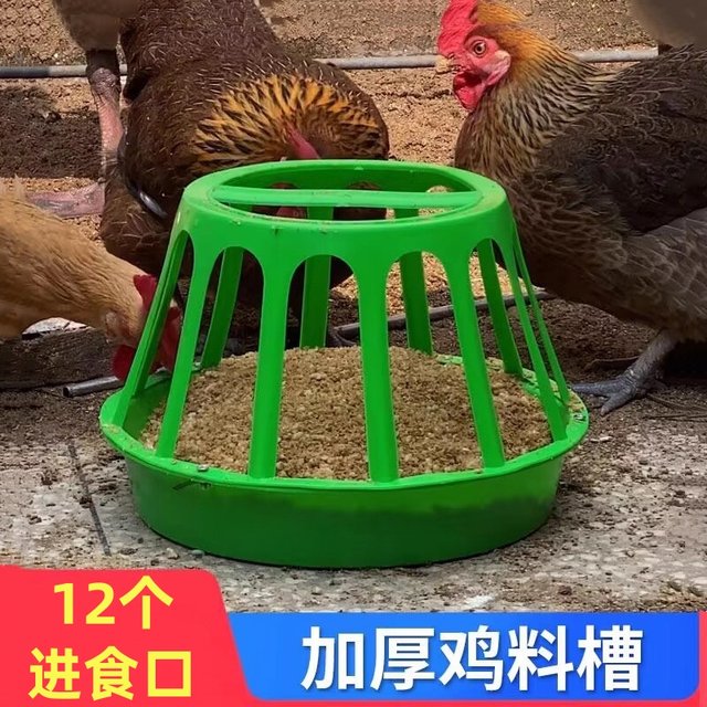 Feed trough for poultry breeding, large chicken trough, cooked glue, round chicken feeding trough, automatic drinking fountain for chickens