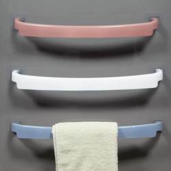 Towel Bar, No-Drill, Bathroom Extension, Double Rod Wall-Mounted Towel Rack, Toilet Single Rod Slipper Storage Rack