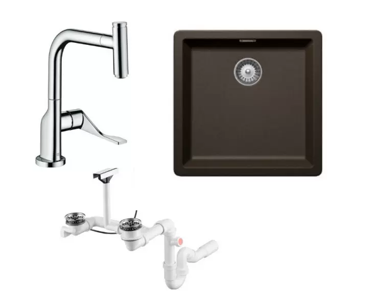 德国品牌原装axor 花岗岩水槽greenwich N 100 套餐