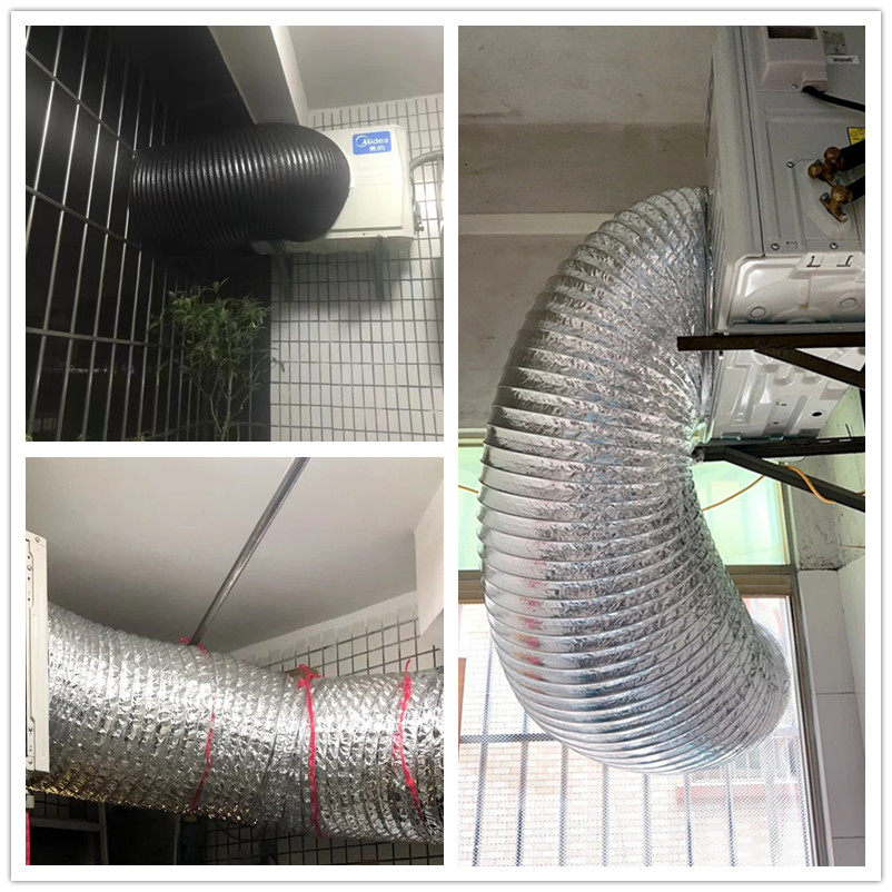 エアコン排気ダクト - 柔軟なアルミホイル換気口 - 400/450/500/550/600mm