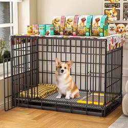 Dog Cage for Small Dogs, Indoor Use with Toilet, Suitable for Teddy, Bichon, Medium-Sized Dogs, Corgi, Border Collie, Pet-Specific Dog Bed