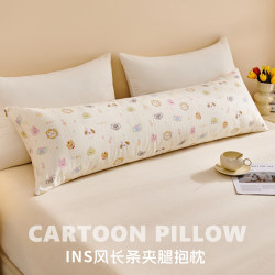 Class a All-Cotton Pillow for Sleeping between Legs, Dormitory Bedside Anti-Collision Pillow, Side Sleeping Belly Support Long Pillow for Pregnant Women, Removable and Washable
