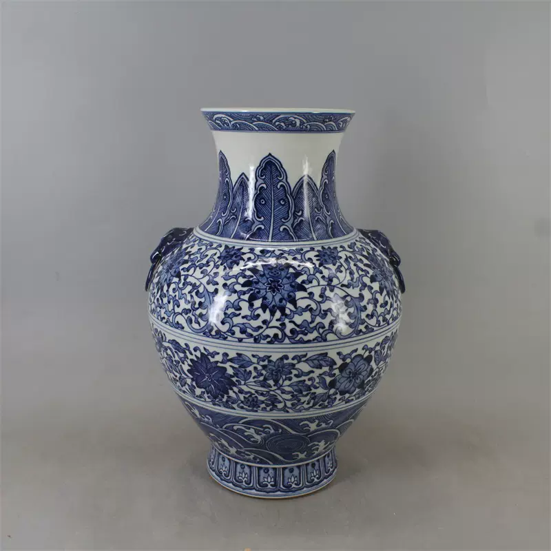 中国骨董品　宜興窯　海鼠釉 雙耳花瓶 中国骨董品 宜興窯 海鼠釉 雙耳花瓶 中国骨董品 宜興窯 海鼠