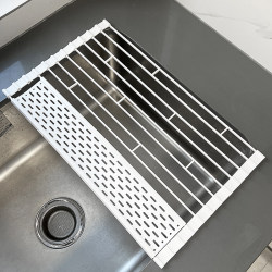 Foldable dish drain rack sink rack