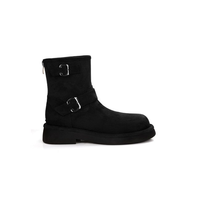 Martin Boots Female Summer and Autumn Cowhide Thick-soled Knight Short Boots British Style Retro Korean Motorcycle Boots