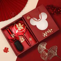 Comb, Wedding Mirror Set, Red Cushion Comb, Wooden Comb Set, Dowry Items, Complete Set of Supplies for the Bride