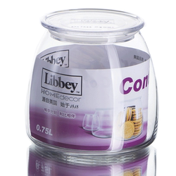 Libby transparent glass storage jar for home milk powder and tea