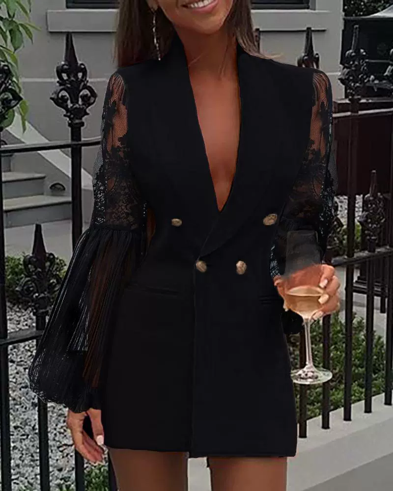 Mesh blazer sale dress