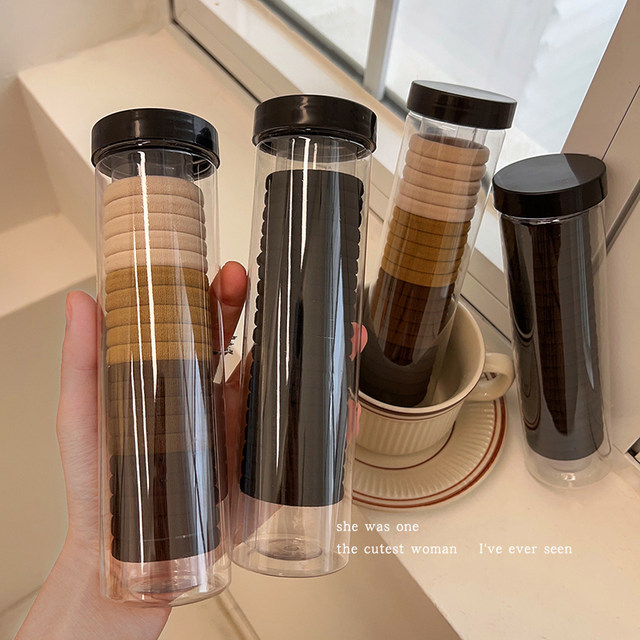 2025 new high ponytail head rope tie hair rope for girls' hair ring high elastic durable rubber band leather hood