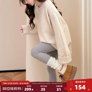 
Tang Shi 2025 autumn and winter sweater for women simple style versatile pullover lazy style high-end sense clean color sweater looks good