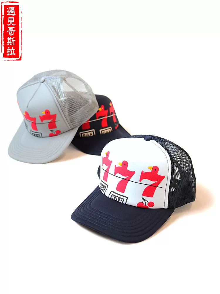 日本直郵代購KAPITAL平田和宏20SS新款網眼幸運777小鳥旅行棒球帽-Taobao