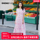 Shengyu Bamboo counter summer new dress short-sleeved round neck sweet fashion pattern thin style cool temperament casual