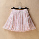 Korean version of sweet pleated floral lady high -waisted panton skirt summer new printed large skirt cake cake short skirt