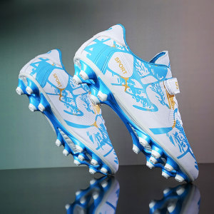 Children's football shoes magic post male TF broken nail elementary school girls, young AG long nail non -slip and wear -resistant children's shoes