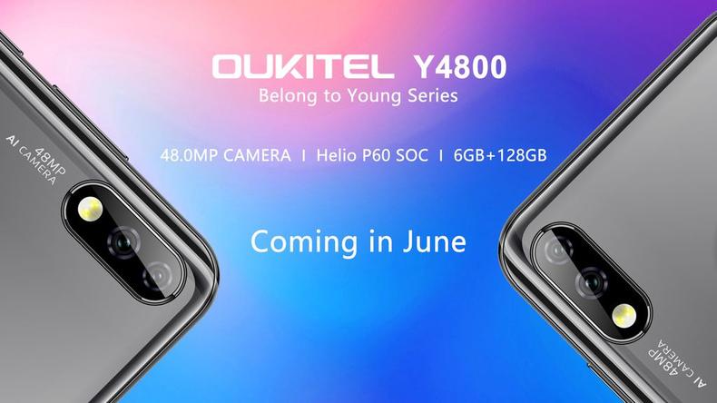 OUKITEL全新y系列新机上市，Y4800采用helio p60处理器，索尼4800主镜头，主打年轻用户