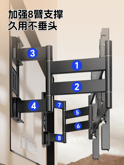 Ultra-Thin Embedded Tv Retractable Wall Mount Foldable Detachable ...