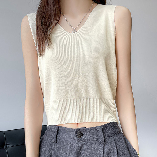 Solid Color Camisole Bottoming Shirt Slim Vest
