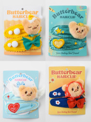 [Clearance] Authentic Thai Butter Bear Butter Bear Plush Doll Hair Clip Hair Accessory Set