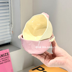 Ceramic Yogurt Bowl, Beautiful Dessert Bowl, Particularly Attractive Bowl, Cute Oatmeal Bowl, Personal Rice Bowl