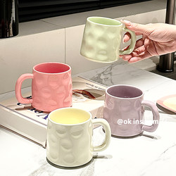 Cream Style Mug Ceramic Water Cup Office Women's Design Cup Niche Cup Creative Breakfast Coffee Cup