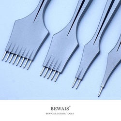 Bewais Round Chopping Inseam Round Hole Chopping Frosted Hollow Handmade Leather Goods Punching And Sewing Tool 1.5/6.0