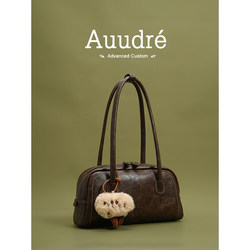 Auudre Retro Large-Capacity Shoulder Underarm Bag for Women 2026 New Spring and Summer Commuter Hand Bowling Bag