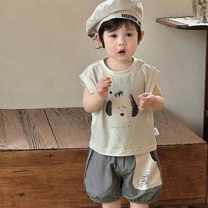 
Boys suit summer baby clothes cartoon T-shirt baby vest shorts casual summer split two-piece set a category