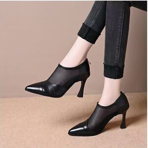 Special price fashion sandals for removal from the cabinet 2026 summer new pointed mesh sandals for women stiletto high heels zipper breathable single shoes