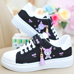 Girls' Breathable Canvas Shoes, Flat White Shoes, Autum Kidsren's Mesh Shoes, 2024 New Summer Style Girls' Student Sneakers