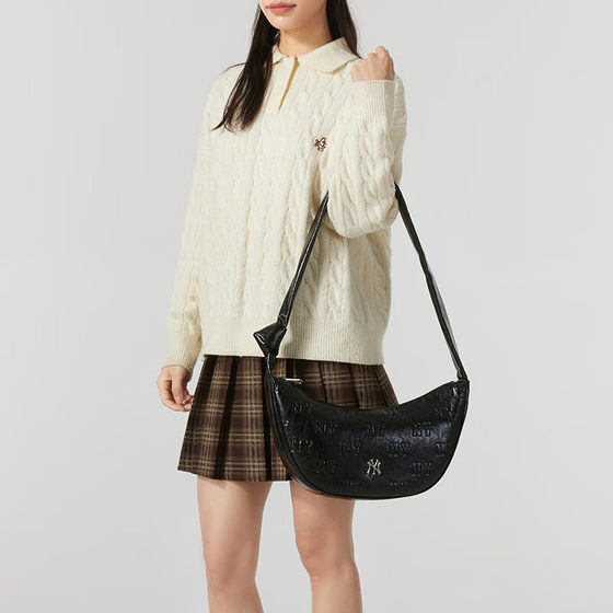 
MLB men and women couple presbyopia fashion simple retro cross-body commuter shoulder bag 26 spring and winter new style 3ACRMV15N