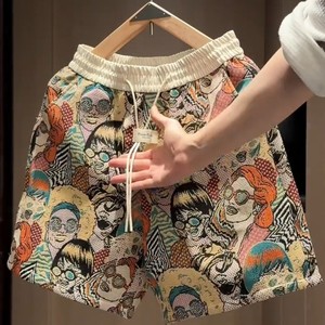
New summer American shorts men's trendy flower pants men's trendy shorts summer men's casual five-point pants