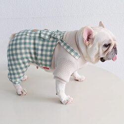 French Dou Clothes Autumn and Winter Plus Velvet Four-Legged Clothes Fat Ying Dou Bago Thickened Winter Clothes Cotton Clothes Thick Dog Clothes Overalls