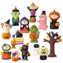 Halloween Pumpkin Japanese-Style Cat Miniature Scene Props Trendy Creative Gift Zakka Street Performance Small Ornaments