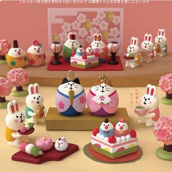 Japanese-Style Cat, Girls' Day Cherry Blossom Series Desktop Decoration Ornaments, Photo Props