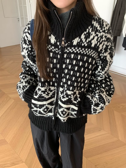 
waitmore2025 new autumn and winter Korean style loose, slim and versatile casual knitted sweater short coat for women