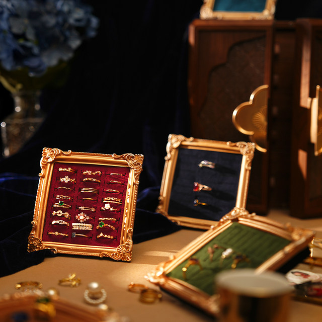ins Nordic style creative photo frame ring tray display stand jewelry storage table jewelry display photography props