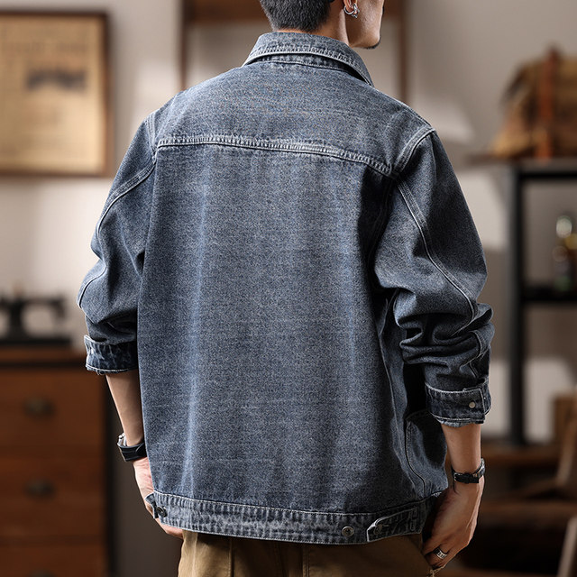 Autumn and winter denim jackets for men, loose plus size jackets ...