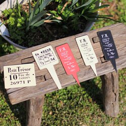 Japanese Zakka Style Iron Art Vintage Flower Pot Decoration Small Insert Tag Hanging Tag Flower Insert with Order 