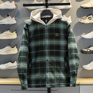 
Li Ning Men's Cotton Clothes 2026 Spring New Anti-Wu Series Loose Warm Hooded Plaid Jacket AFMW001