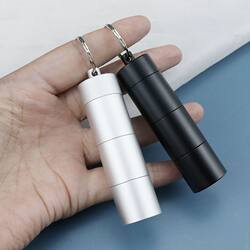 Aluminum Alloy Medicine Box, Portable Mini Medicine Box, Medicine Dispensing Box, Portable Pill Box, Sealed Jar