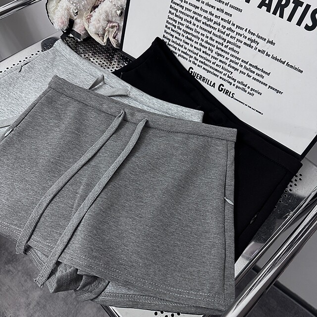 Sport short skirt for women in spring and autumn new drawstring anti-exposed high waist slim hot girl retro yoga a-line hip skirt pants
