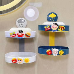 Soap dish wall-mounted drain rack without drilling holes