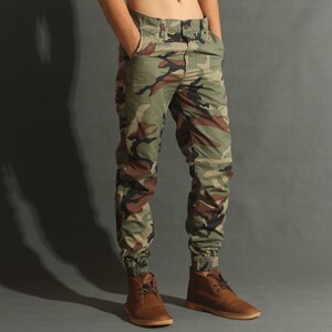 European and American retro military camouflage cotton workers dressing pants men's autumn and winter collections small foot pants outdoor foot leisure trousers men