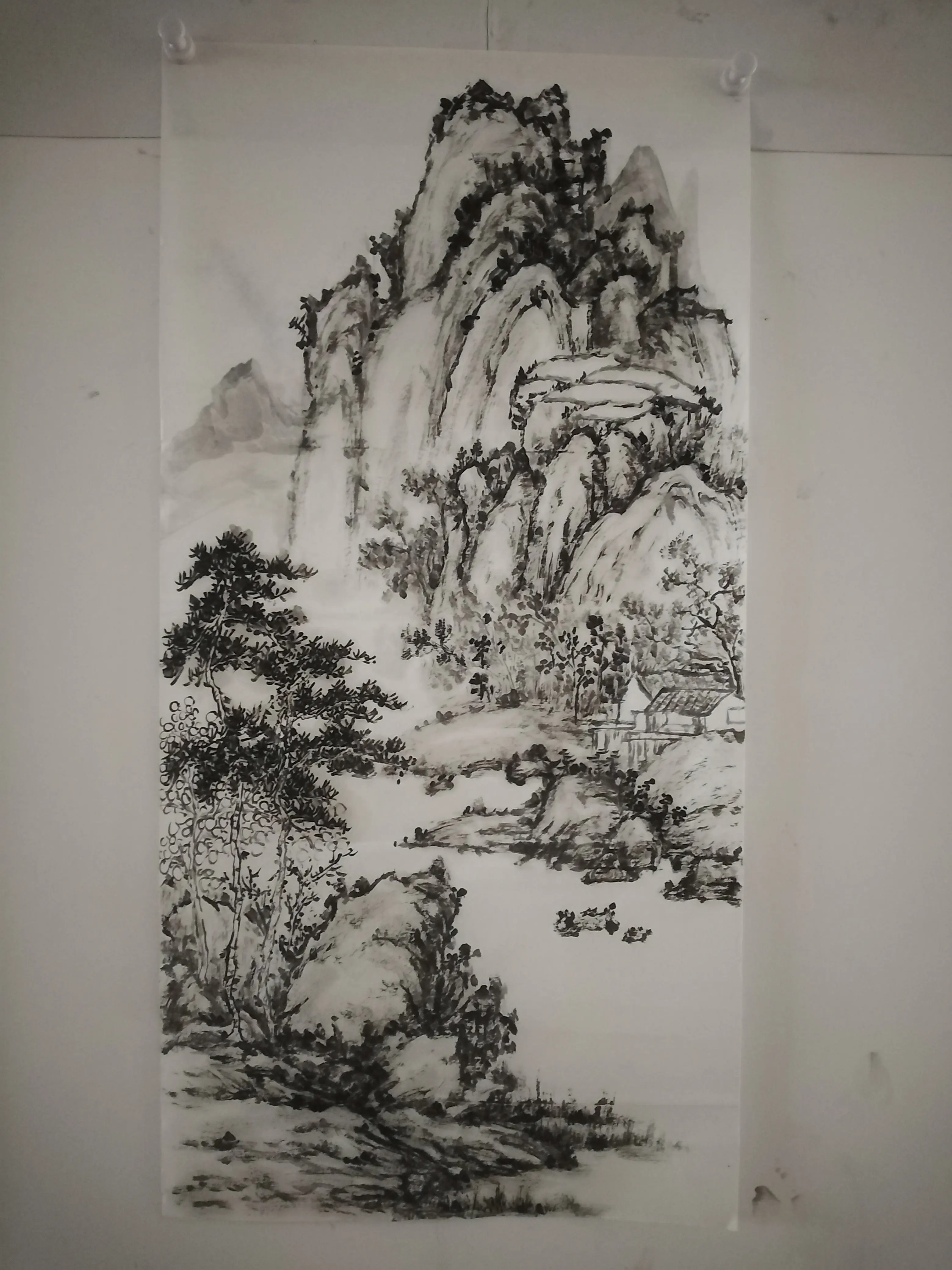 国画写意花鸟纯手绘水墨画四尺斗方菊花画芯居家办公装饰画代画
