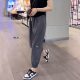 Large size elastic ice silk quick-drying harem pants for women in summer thin high-waisted slimming carrot pants loose casual nine-point pants