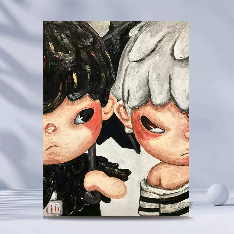 Shiro 抽象油彩画 抽象油画墙画-装饰画-百图汇素材网